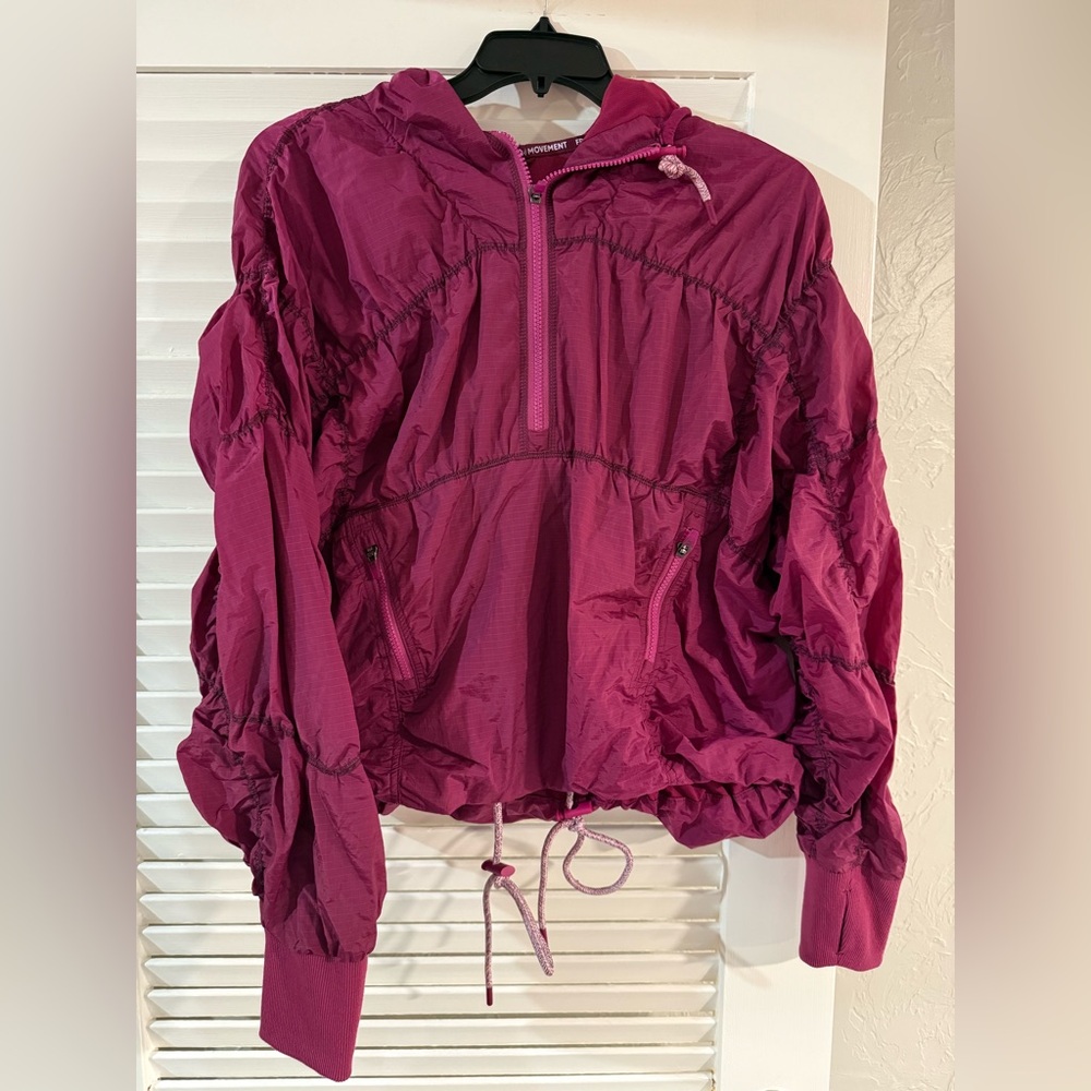 New Womens Free People FP Movement Happy Camper Pullover Jacket MSRP $148 Small